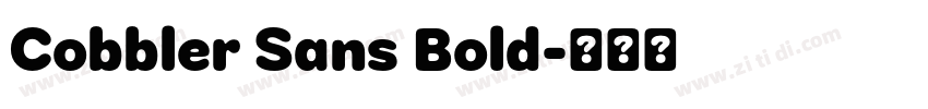 Cobbler Sans Bold字体转换